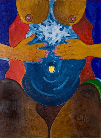 Sekizinci Ay, 2006 (tahta üzerine yağlı boya) by Jan Groneberg