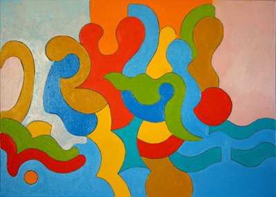 Öğleden Sonra Sahilden Dönen Aile, 2009 (tuval üzerine yağlı boya) by Jan Groneberg