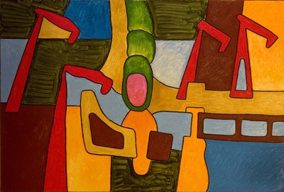 Tırtıllar Dünyasının İçinde, 2007 (tahta üzerine yağlı boya) by Jan Groneberg