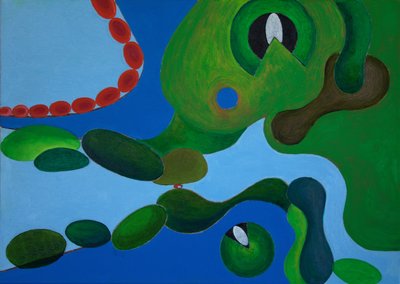 Kırmızı Boncuklar, 2009 (tuval üzerine yağlı boya) by Jan Groneberg