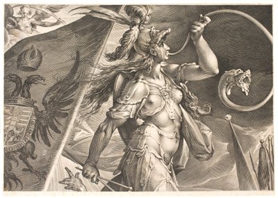 Bellona, Türklere Karşı Zaferde İmparatorun Ordusuna Yardım Ediyor by Jan Harmensz. Muller