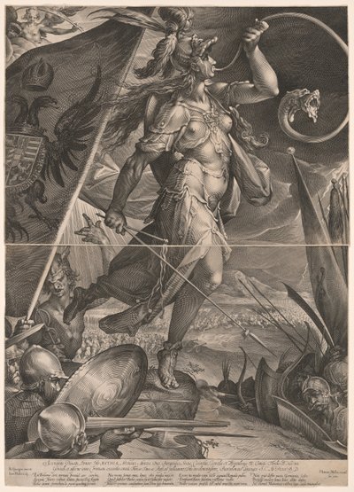 Bellona İmparatorluk Ordularına Önderlik Ediyor by Jan Harmensz. Muller