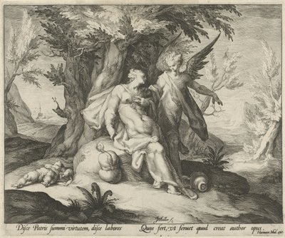 Çölde Hacer ve İsmail by Jan Harmensz. Muller
