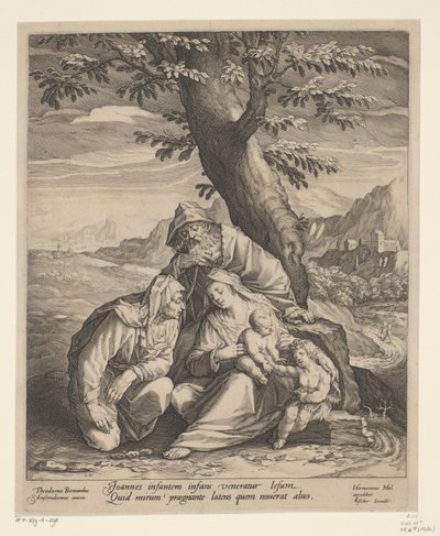 Elizabeth ve Vaftizci Yahya ile Kutsal Aile by Jan Harmensz. Muller