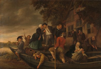 neşeli eve dönüş by Jan Havicksz. Steen