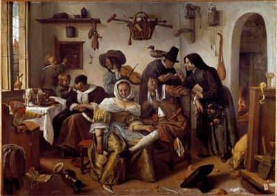 Dünya tepetaklak ya da şehvetin kötülükleri.(Resim by Jan Havicksz. Steen