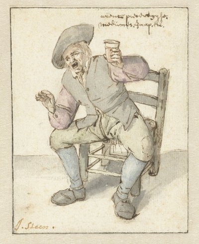 şarkı söyleyen çiftçi by Jan Havicksz. Steen