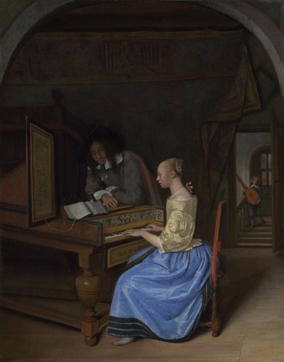 Klavsen çalan Genç Bir Kadın, c. 1660 by Jan Havickszoon Steen