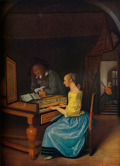 Genç Bir Adama Klavsen Çalan Genç Bir Kadın, 1659 by Jan Havickszoon Steen