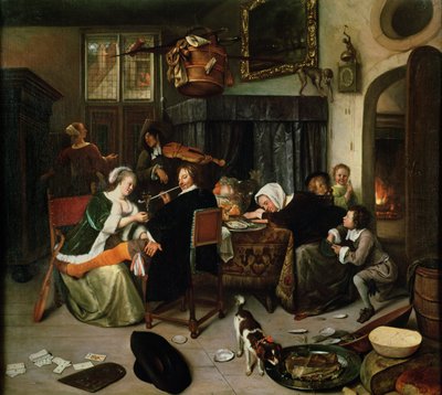 Dissolute Hanehalkı, 1668 by Jan Havickszoon Steen