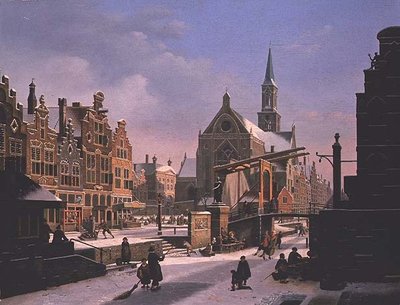 Kışın Kasaba Manzarası by Jan Hendrik Verheyen