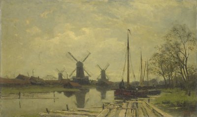 Baarsjes, Amsterdam yakınlarındaki su yolu by Jan Hillebrand Wijsmuller