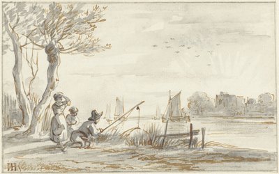 Yaz nehir manzarası by Jan Hulswit