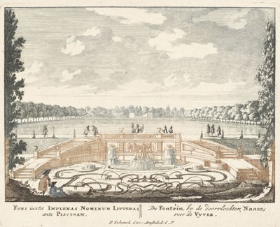 Fountain and large pond in the gardens of Het Loo Palace, 1694-97  by Jan I van Call