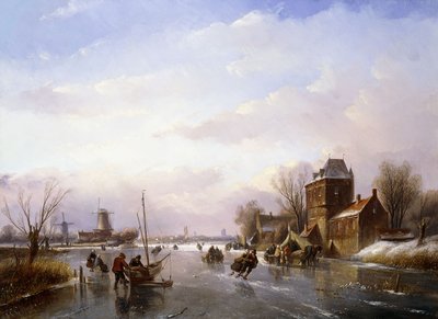 Donmuş bir Manzarada patenciler, by Jan Jacob Spohler