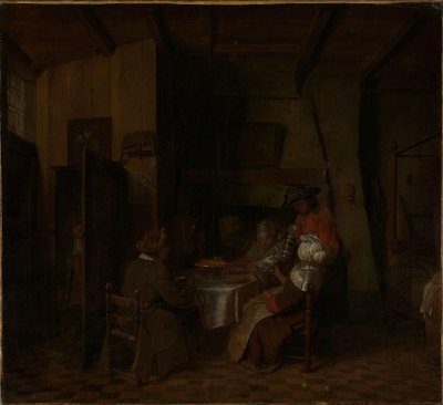 Köylü Kulübesinde Bir Aile Yemeği by Jan Josef Horemans the elder