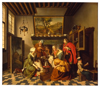Çay Saati (tuval üzerine yağlıboya) by Jan Josef the Younger Horemans