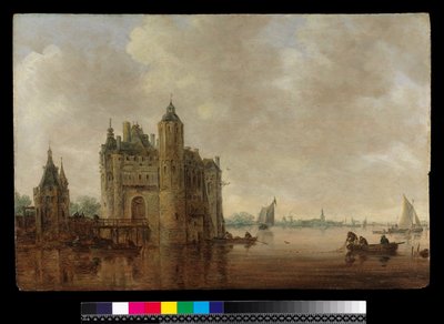 Bir Haliç Tarafından Bir Watergate, 1644 by Jan Josephsz van Goyen
