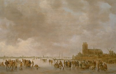 Buzda Paten Yapan Figürlerle Bir Kış Manzarası by Jan Josephsz van Goyen