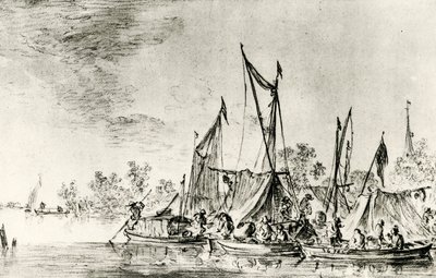 Hollanda kanal manzarası by Jan Josephsz van Goyen