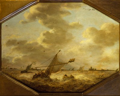Balıkçılar ile deniz manzarası by Jan Josephsz van Goyen
