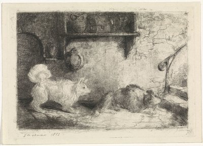 İki köpek by Jan Karel Jacob de Jonge