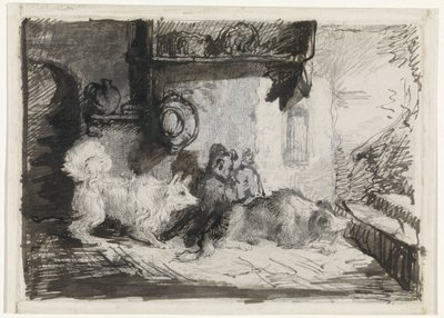 İki köpek by Jan Karel Jacob de Jonge