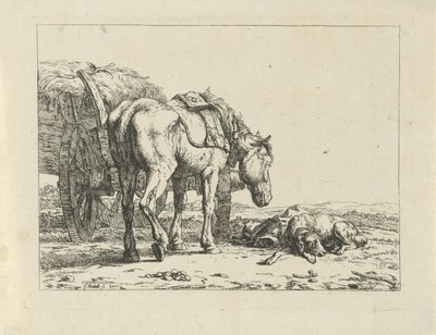 Hasatçıda at ve köpek by Jan Kobell (II)
