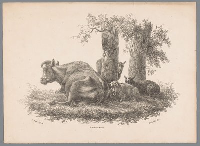 Bir inek ve üç koyun Beesten Studien, J. Kobell