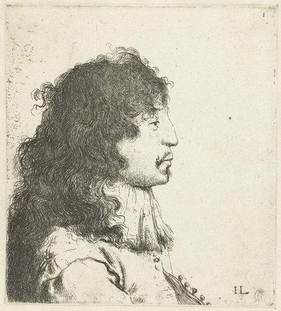 Genç bir adamın büstü J. L. tarafından çeşitli tronikens geets (seri başlığı) by Jan Lievens