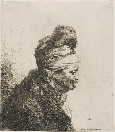 Sağa Bakan Doğulu Bir Adamın Büstü by Jan Lievens