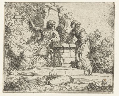 İsa ve Samiriyeli Kadın by Jan Lievens