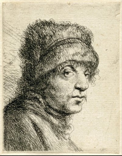 Şapkalı bir adamın başı Variae Effigies a Joanne Livio (dizi adı) by Jan Lievens