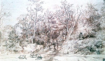 Flüt Çalan Kişi ile Manzara, c1627-1674 by Jan Lievens