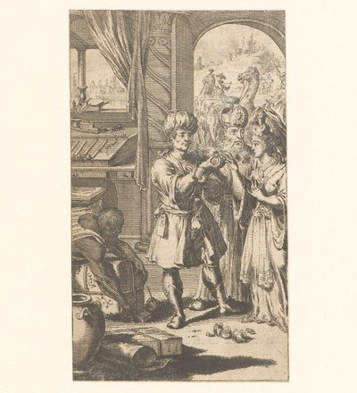 Muhammed ve Chadja arasındaki evlilik by Jan Luyken (possibly)