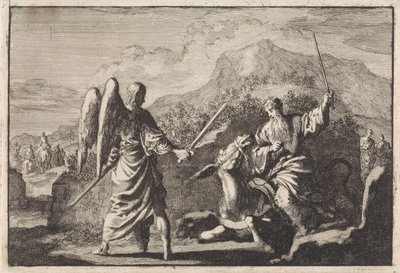 Balam (Balaam) ve melek by Jan Luyken