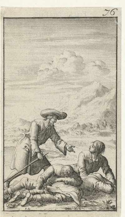 Christian, Basit, Tembel ve Cesur bir uykuyu bulur by Jan Luyken
