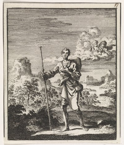 Bir dağ manzarasında hacı by Jan Luyken