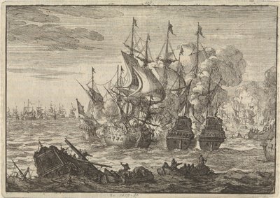 Beachy Head Deniz Savaşı, 1690 by Jan Luyken