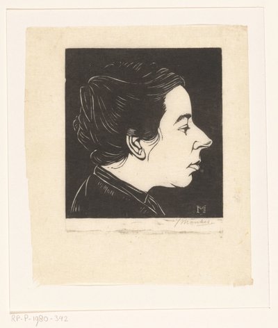 Anne Zernike'nin Portresi by Jan Mankes (signed by artist)