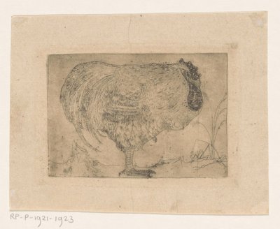 çömelmiş horoz by Jan Mankes