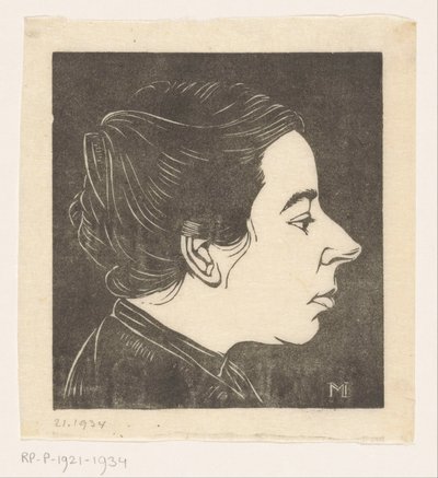 Anne Zernike'nin Portresi by Jan Mankes
