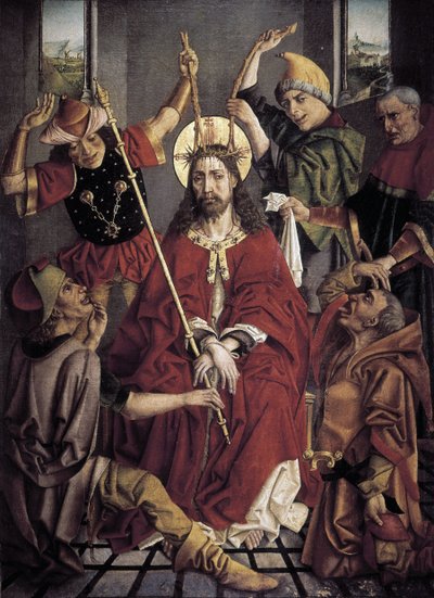 Ecce Homo. 1. yarı 16. yüzyıl (ahşap üzerine yağlı boya) by Jan Mostaert