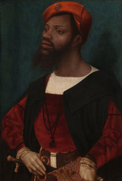 Afrikalı Bir Adamın Portresi, c. 1525-30 (panelde yağ) by Jan Mostaert