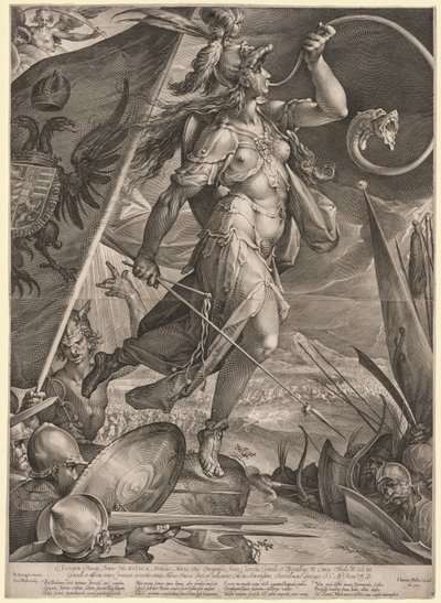 Bellona, İmparatorun Türklere Karşı Ordularını Yönetiyor, 1600. by Jan Muller