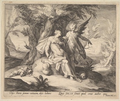 Bir Melek Tarafından Avutulan Çölde Hacer, M.Ö. 1609. by Jan Muller