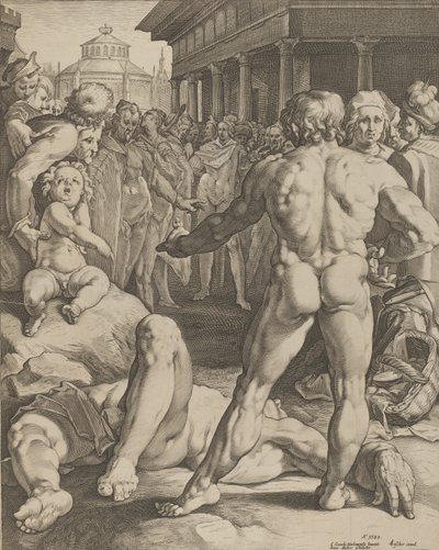 Ulysses ve Irus Arasındaki Dövüş, M.Ö. 1590 by Jan Muller