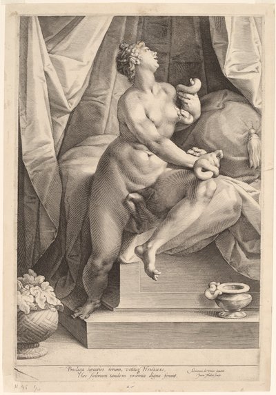 Kleopatra by Jan Muller, after Adriaen de Vries