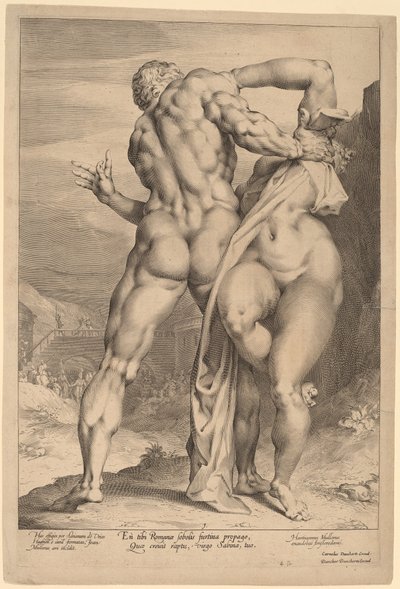 Sabine Kadınına Tecavüz (Arkadan Görünüm) by Jan Muller, after Adriaen de Vries