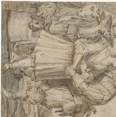 Yaşlı avcı ve genç bir kadın by Jan Philipsz. van Bouckhorst
